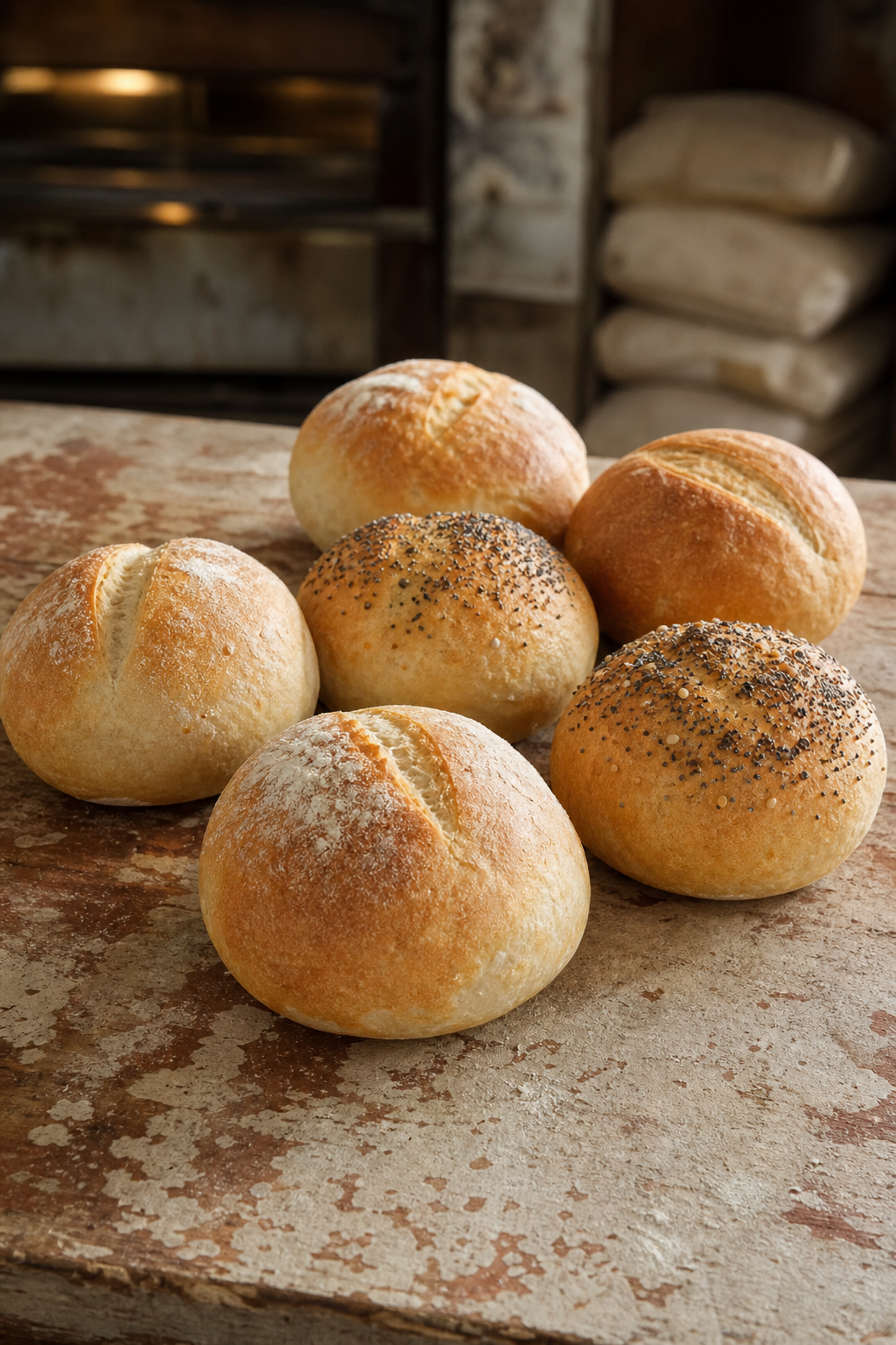 Fresh baked goods prepared for a wholesale order